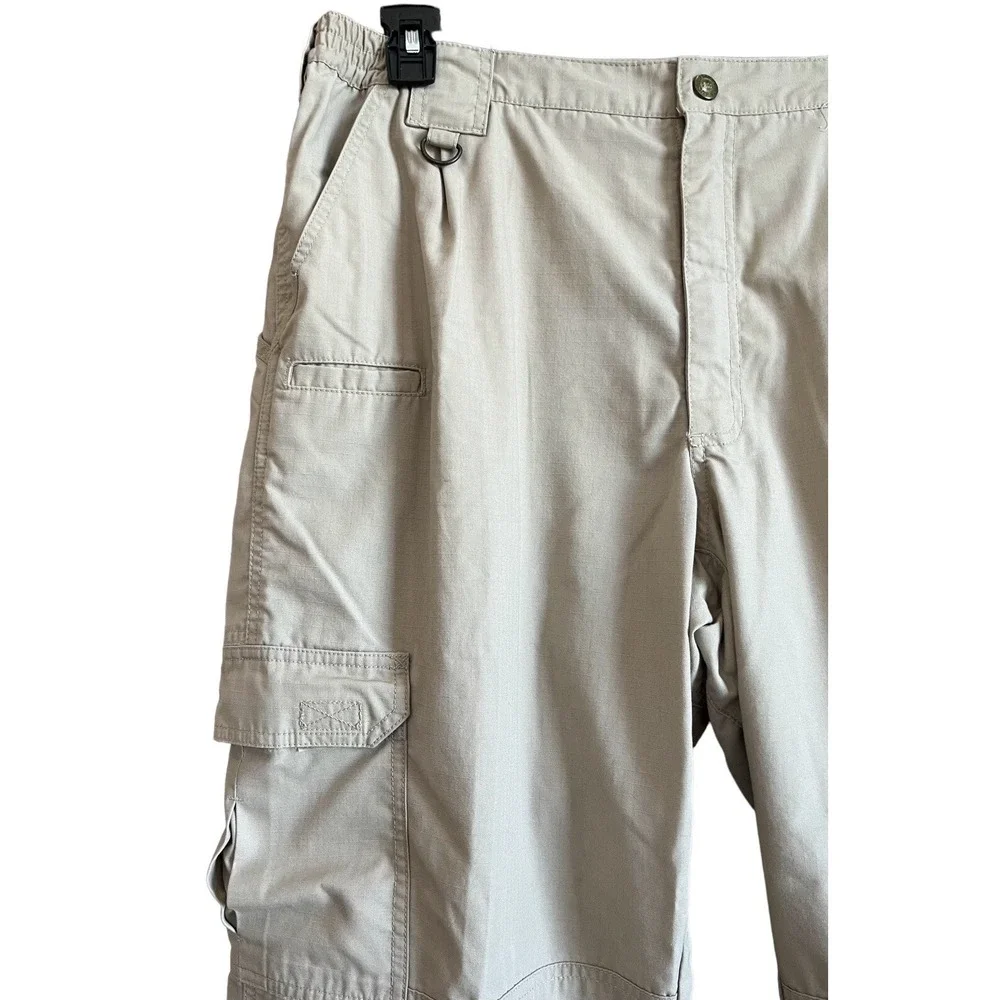 5.11 Tactical Series Pants Womens Large 38x32 Tan Canvas Cargo Workwear Durable